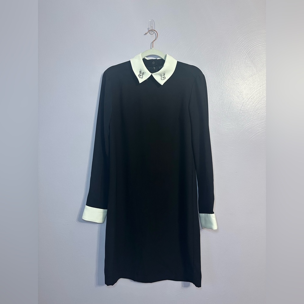 Victoria Beckham for Target Black and White Bunny Collar Mod Dress Size XS